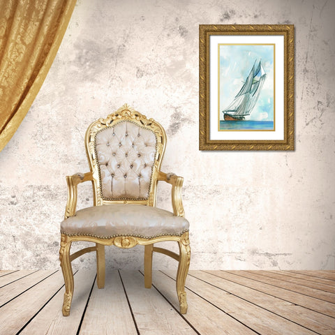 New Horizon Gold Ornate Wood Framed Art Print with Double Matting by Pearce, Allison