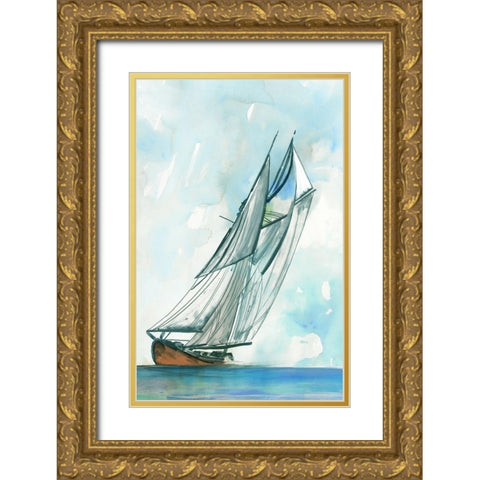 New Horizon Gold Ornate Wood Framed Art Print with Double Matting by Pearce, Allison