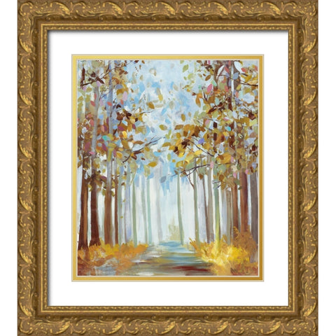 Walking Throug Gold Gold Ornate Wood Framed Art Print with Double Matting by Pearce, Allison