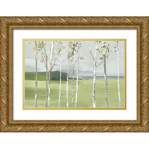 Birch Valley Gold Ornate Wood Framed Art Print with Double Matting by Pearce, Allison