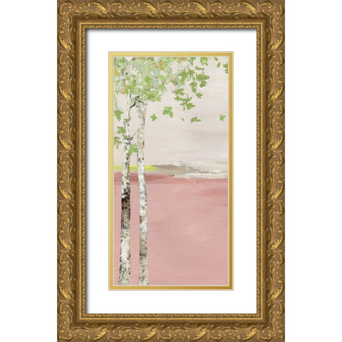 Blush Infinity I Gold Ornate Wood Framed Art Print with Double Matting by Pearce, Allison