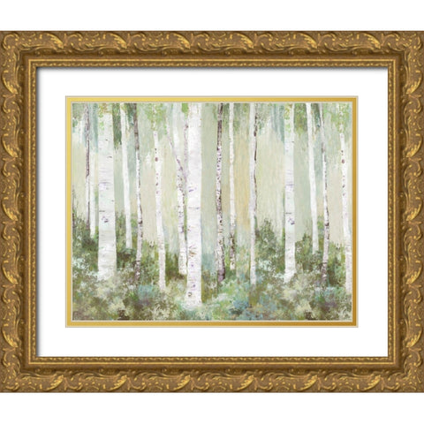 Tranquil Forest Gold Ornate Wood Framed Art Print with Double Matting by Pearce, Allison