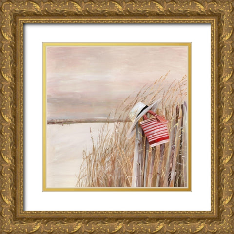 Beach Day I  Gold Ornate Wood Framed Art Print with Double Matting by Pearce, Allison