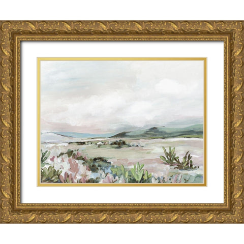 Wild Cactus Garden  Gold Ornate Wood Framed Art Print with Double Matting by Pearce, Allison