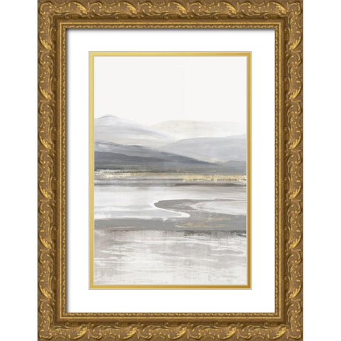 Grey Mountain I  Gold Ornate Wood Framed Art Print with Double Matting by Pearce, Allison