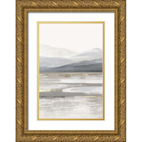Grey Mountain II Gold Ornate Wood Framed Art Print with Double Matting by Pearce, Allison