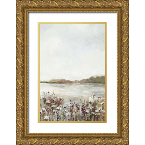 Secret Lake III Gold Ornate Wood Framed Art Print with Double Matting by Pearce, Allison