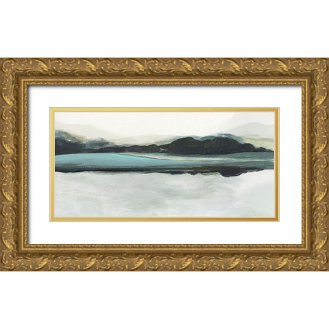 Blue View  Gold Ornate Wood Framed Art Print with Double Matting by Pearce, Allison