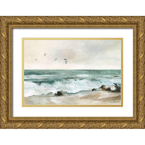 Graceful Sea  Gold Ornate Wood Framed Art Print with Double Matting by Pearce, Allison