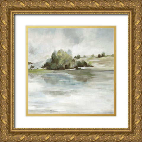 Forest Look Out  Gold Ornate Wood Framed Art Print with Double Matting by Pearce, Allison