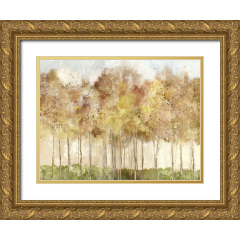 Yellow Forest  Gold Ornate Wood Framed Art Print with Double Matting by Pearce, Allison
