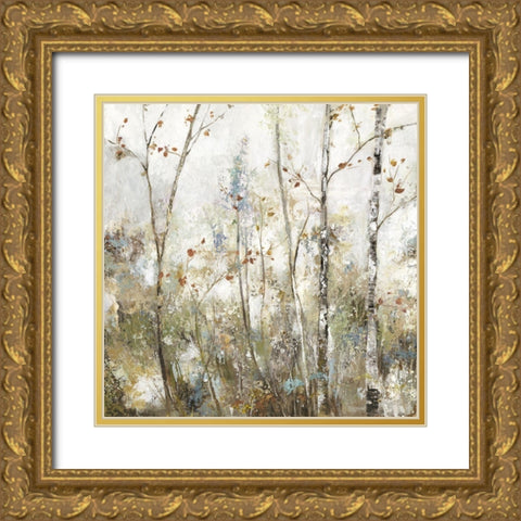 Soft Birch Forest I  Gold Ornate Wood Framed Art Print with Double Matting by Pearce, Allison
