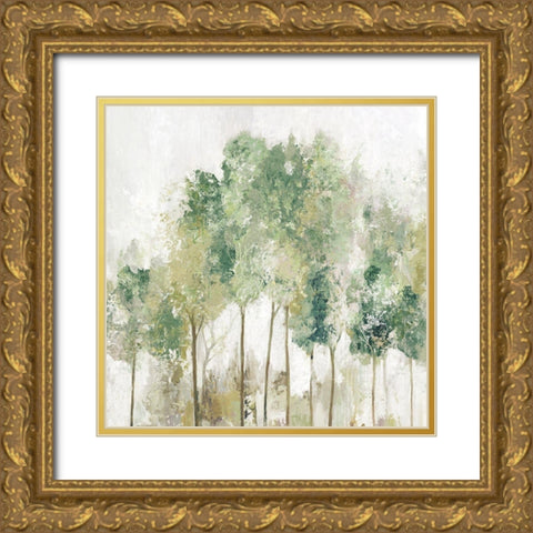 Shabby Trees  Gold Ornate Wood Framed Art Print with Double Matting by Pearce, Allison