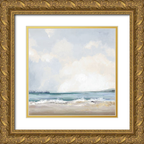 Sunny Beach Gold Ornate Wood Framed Art Print with Double Matting by Pearce, Allison