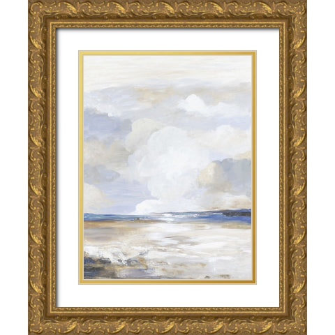 Big Blue Sky Gold Ornate Wood Framed Art Print with Double Matting by Pearce, Allison