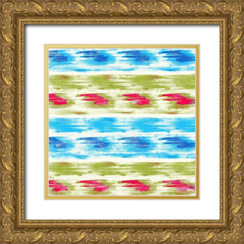 Suzani I Gold Ornate Wood Framed Art Print with Double Matting by PI Galerie