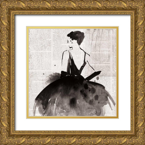 Spotlight I Gold Ornate Wood Framed Art Print with Double Matting by PI Galerie
