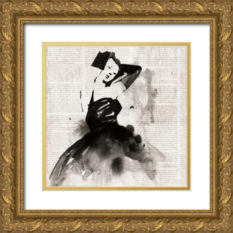 Spotlight II Gold Ornate Wood Framed Art Print with Double Matting by PI Galerie