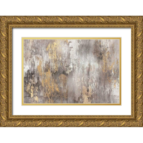 GOLD IKAT Gold Ornate Wood Framed Art Print with Double Matting by PI Galerie