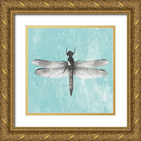 Dragonfly III Gold Ornate Wood Framed Art Print with Double Matting by PI Galerie