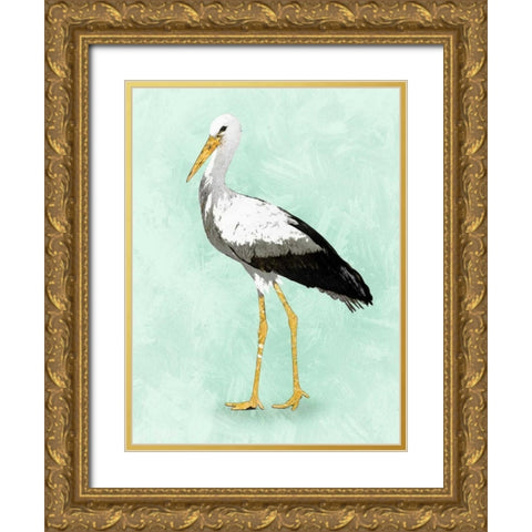 Seashore Bird II Gold Ornate Wood Framed Art Print with Double Matting by PI Galerie