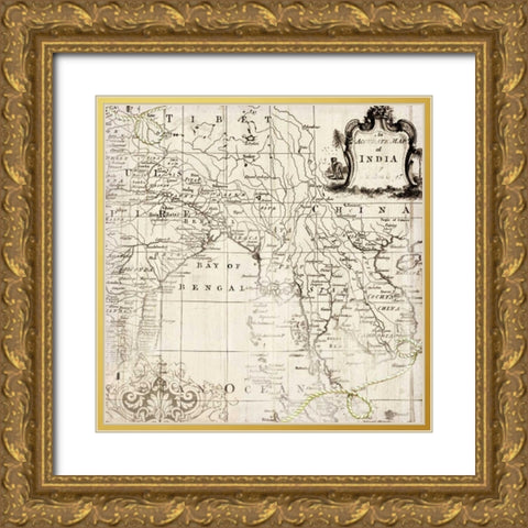 Old World II Gold Ornate Wood Framed Art Print with Double Matting by PI Galerie