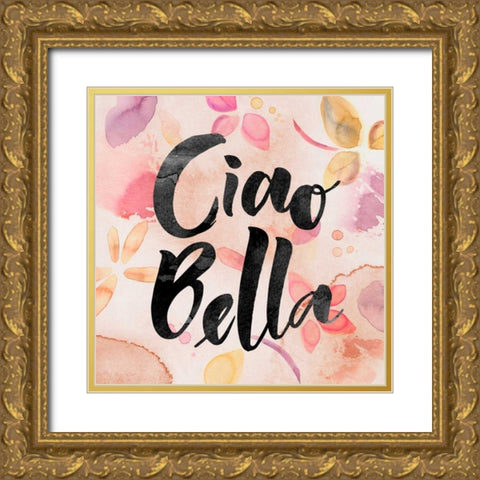 Ciao Bella Gold Ornate Wood Framed Art Print with Double Matting by PI Galerie