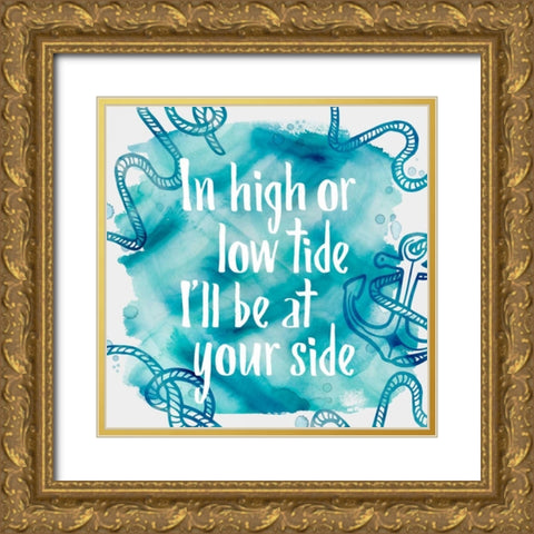 In High Tide Gold Ornate Wood Framed Art Print with Double Matting by PI Galerie