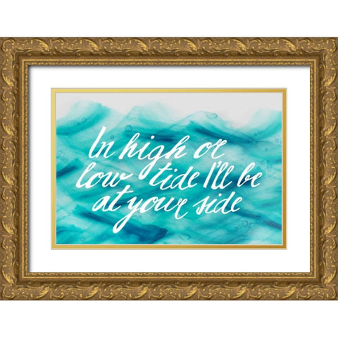 In Low Tide Gold Ornate Wood Framed Art Print with Double Matting by PI Galerie