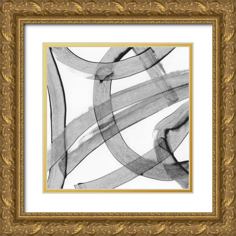 Gesture Gold Ornate Wood Framed Art Print with Double Matting by PI Galerie