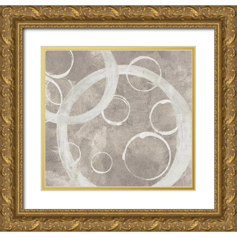 Small Rings I Gold Ornate Wood Framed Art Print with Double Matting by PI Galerie