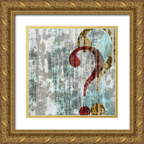 Question Gold Ornate Wood Framed Art Print with Double Matting by PI Studio