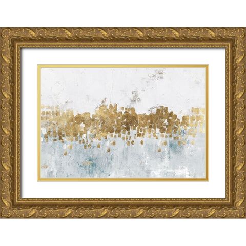 Golden Starlight  Gold Ornate Wood Framed Art Print with Double Matting by PI Studio