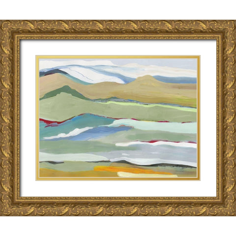 Goodbye Summer On The HillsÂ  Gold Ornate Wood Framed Art Print with Double Matting by PI Studio