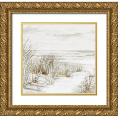 Missing Summer Gold Ornate Wood Framed Art Print with Double Matting by PI Studio