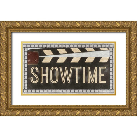 Showtime Gold Ornate Wood Framed Art Print with Double Matting by PI Studio