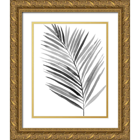 BW Palm IV Gold Ornate Wood Framed Art Print with Double Matting by PI Studio