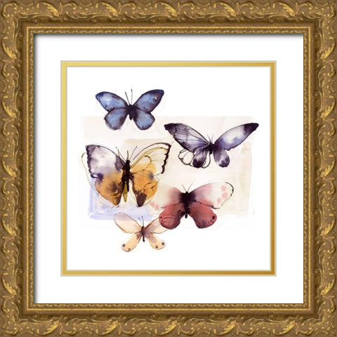 Butterfly Fly Away IIIÂ  Gold Ornate Wood Framed Art Print with Double Matting by PI Studio