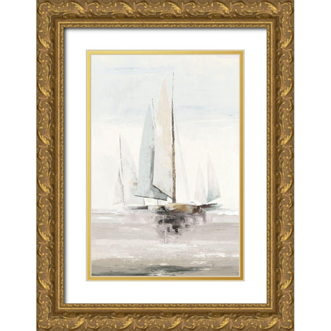 Sailing Home Gold Ornate Wood Framed Art Print with Double Matting by PI Studio