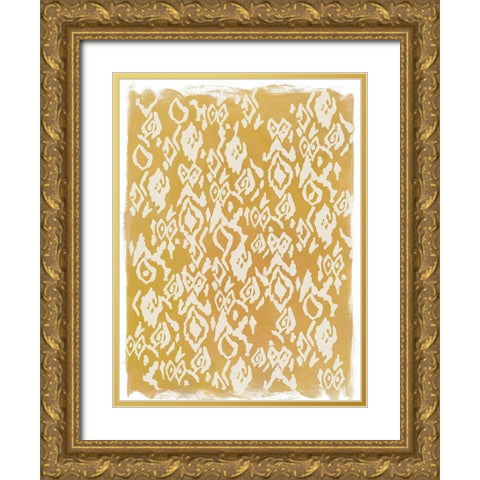 Eclat Pattern  Gold Ornate Wood Framed Art Print with Double Matting by PI Studio