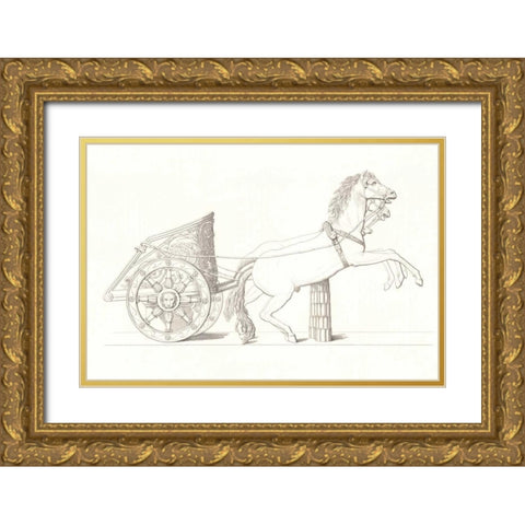 Chariot Vol. IV Gold Ornate Wood Framed Art Print with Double Matting by PI Collection