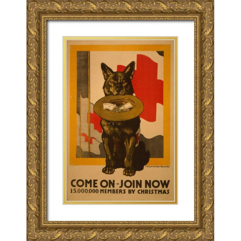 Join Now Gold Ornate Wood Framed Art Print with Double Matting by PI Collection