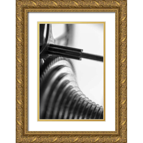 Gears II Gold Ornate Wood Framed Art Print with Double Matting by Rick Cotter