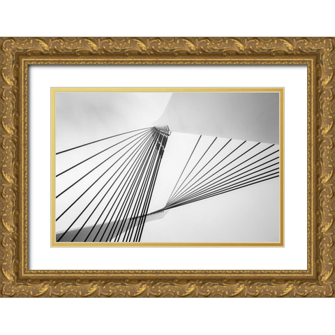 Heights Gold Ornate Wood Framed Art Print with Double Matting by Cotter, Rick