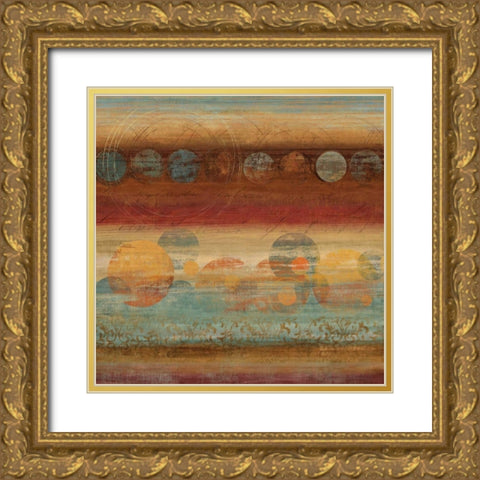 Pattern Play II Gold Ornate Wood Framed Art Print with Double Matting by Reeves, Tom