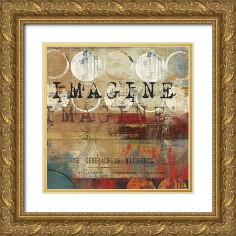 Imagine - Mini Gold Ornate Wood Framed Art Print with Double Matting by Reeves, Tom