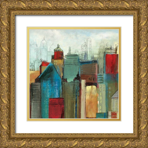 Sunlight City I Gold Ornate Wood Framed Art Print with Double Matting by Reeves, Tom