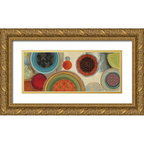 Commotion I - Mini Gold Ornate Wood Framed Art Print with Double Matting by Reeves, Tom