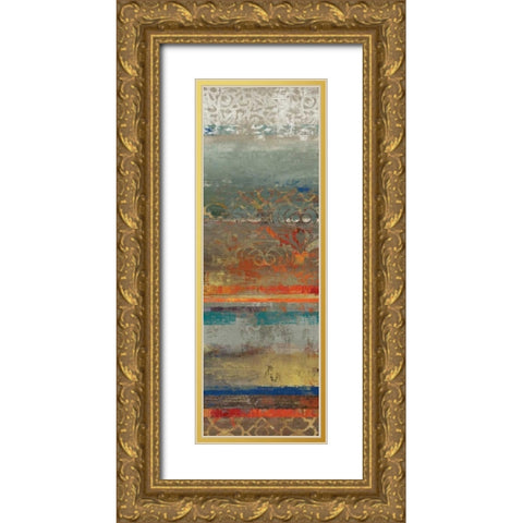 Lace Abstract I Gold Ornate Wood Framed Art Print with Double Matting by Reeves, Tom