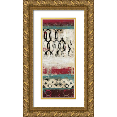 Nouveau I Gold Ornate Wood Framed Art Print with Double Matting by Reeves, Tom